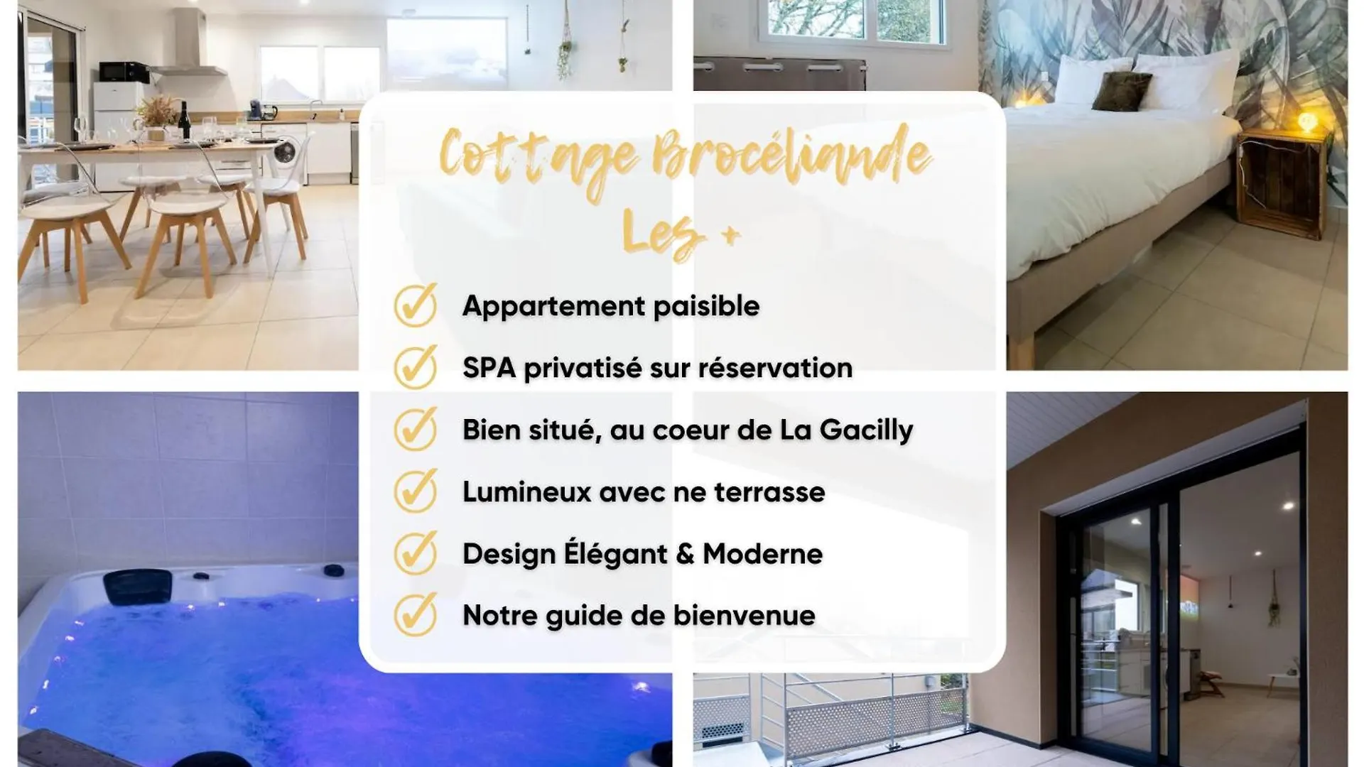 Appartement Le cottage Saint Vincent-centre ville-wifi-parking- Apparthotellagacilly La Gacilly France